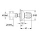 Grohe UP-Ventil Oberbau ATLANTA Brillant-Griff Markierung blau chrom-4