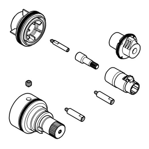 Grohe Verlängerungs-Set 27,5 mm, für Rapido T 35500