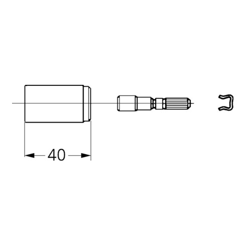 Grohe Verlängerungs-Set 40 mm, für UP-Ventil DN 20/25/32 chrom