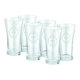 Grohe Verres à eau Blue 0,25 l, 6 pcs, avec décor Blue, verre cristal