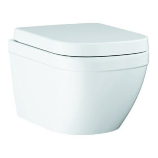 Grohe Wand-WC, Tiefspüler Euro Keramik alp-we, randlos, Abg. waag., mit Deckel