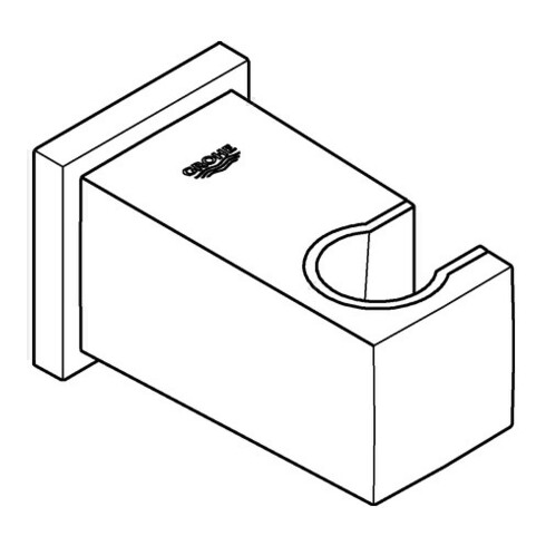 Grohe Wandanschlussbogen CUBE EUPHORIA DN 15, mit Wandbrausehalter chrom