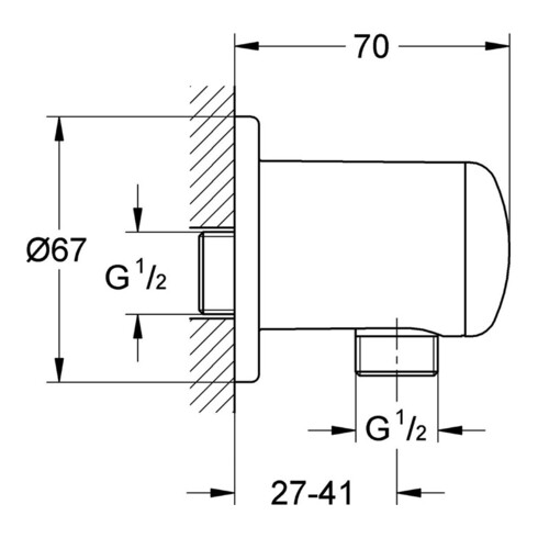 Grohe Wandanschlussbogen RELEXA DN 15 chrom