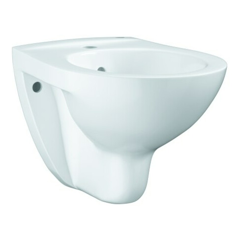 Grohe Wandbidet Bau Keramik alpinweiß, 1 Hahnloch mit Überlauf
