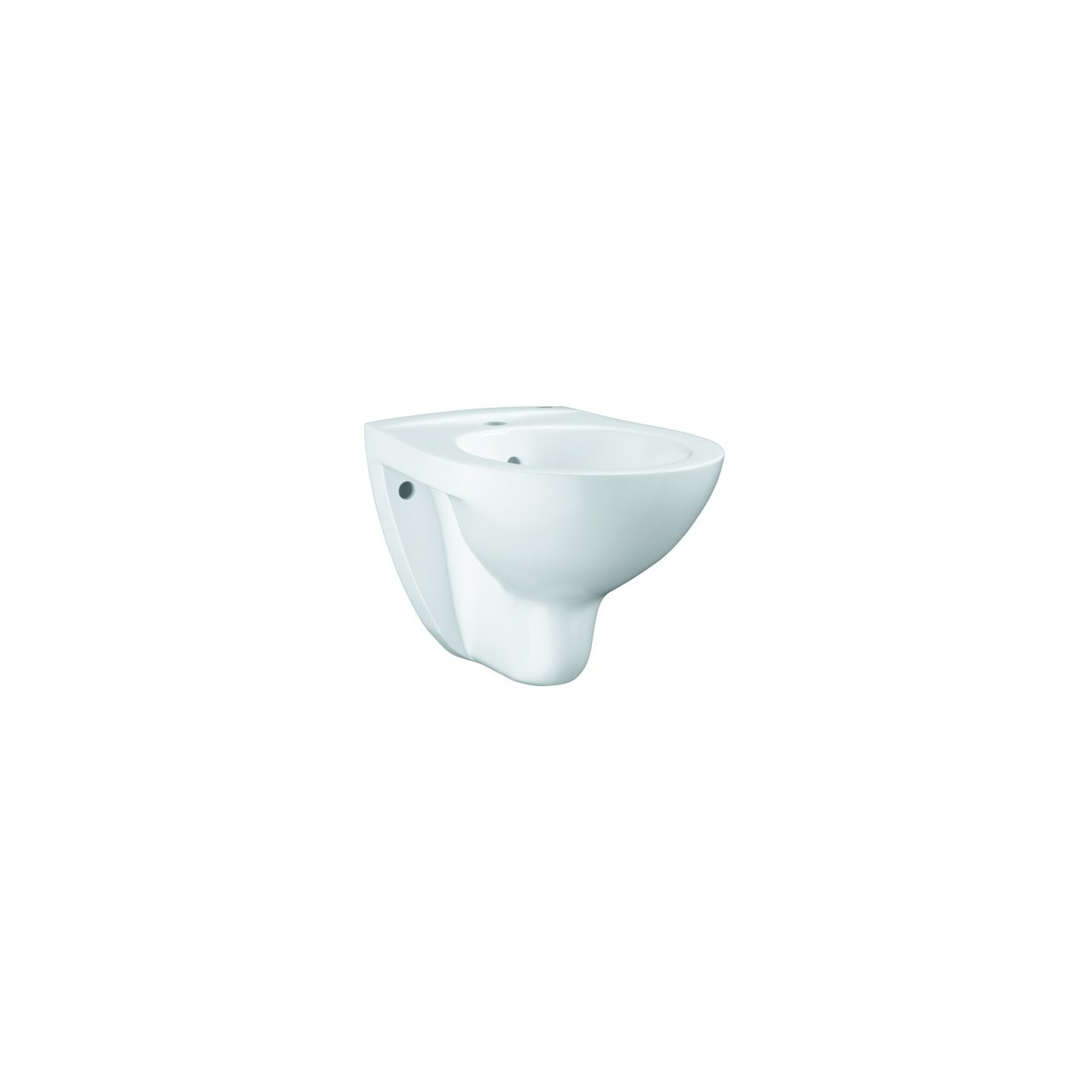 Grohe Wandbidet Bau Keramik alpinweiß, 1 Hahnloch mit Überlauf