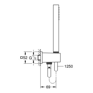 Grohe Wandhalterset CUBE EUPHORIA chrom