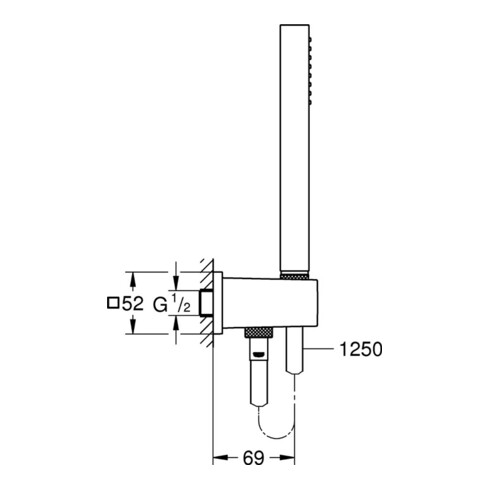 Grohe Wandhalterset CUBE EUPHORIA chrom