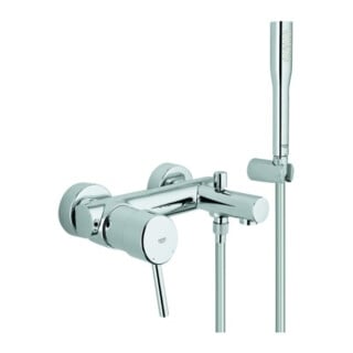 Grohe Wannen-Einhebelmischer Concetto chrom, mit Brausegarnitur, Wandmontage