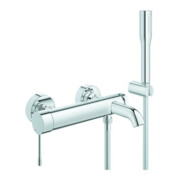 Grohe Wannen-Einhebelmischer Essence chrom, Wandmontage, mit Brausegarnitur
