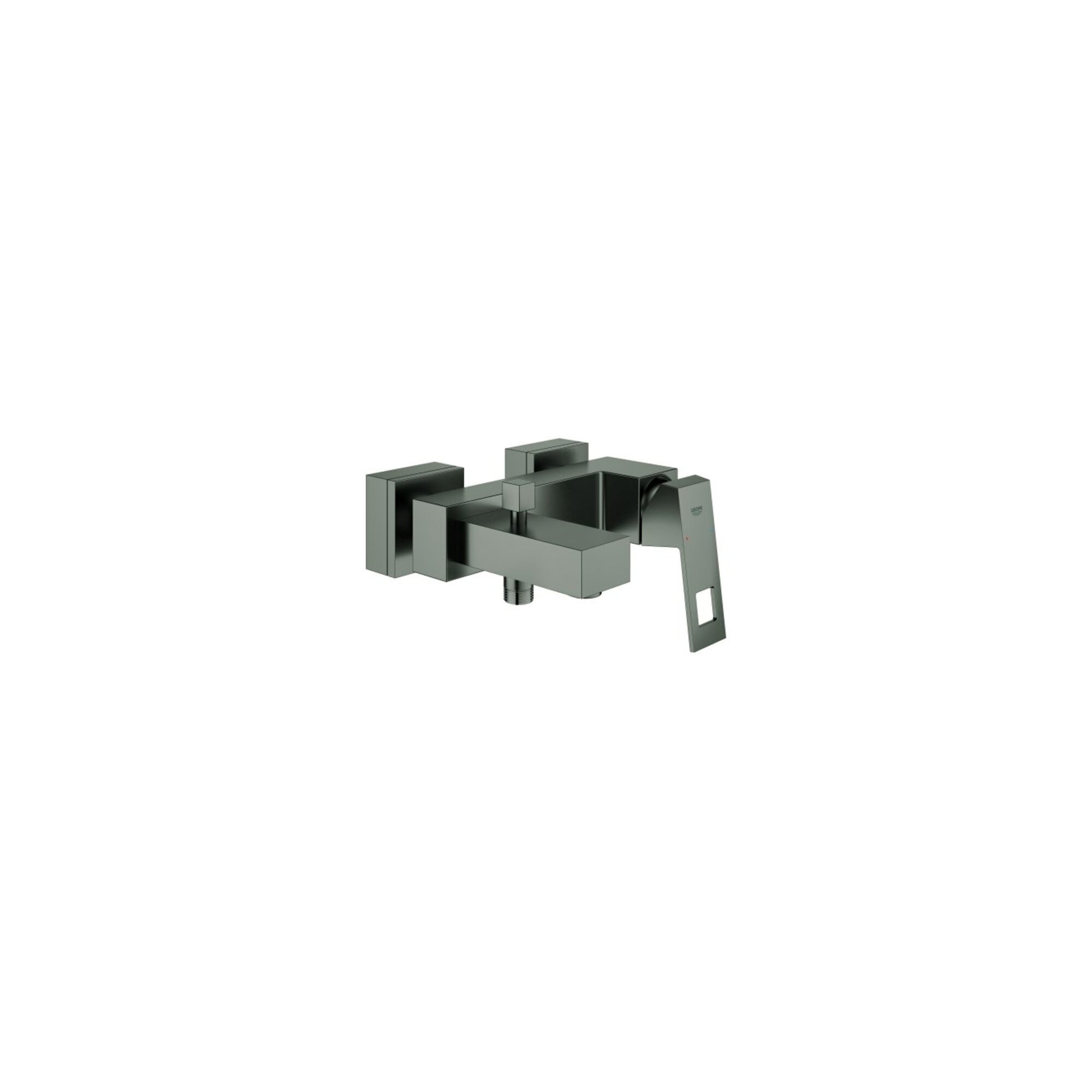 Grohe Wannen-Einhebelmischer Eurocube hard graphite gebürstet, Wandmontage