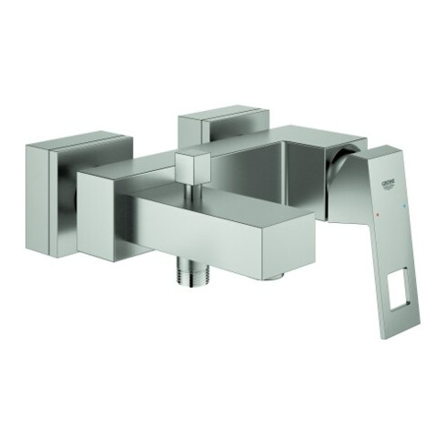 Grohe Wannen-Einhebelmischer Eurocube supersteel, Wandmontage