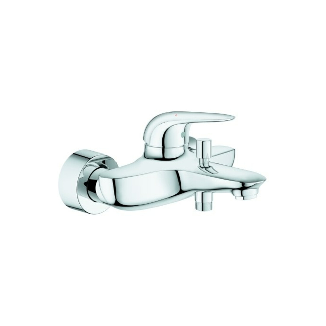Grohe Wannen-Einhebelmischer Eurostyle chr, geschl. Metal-Hebelgr., Wandmontage