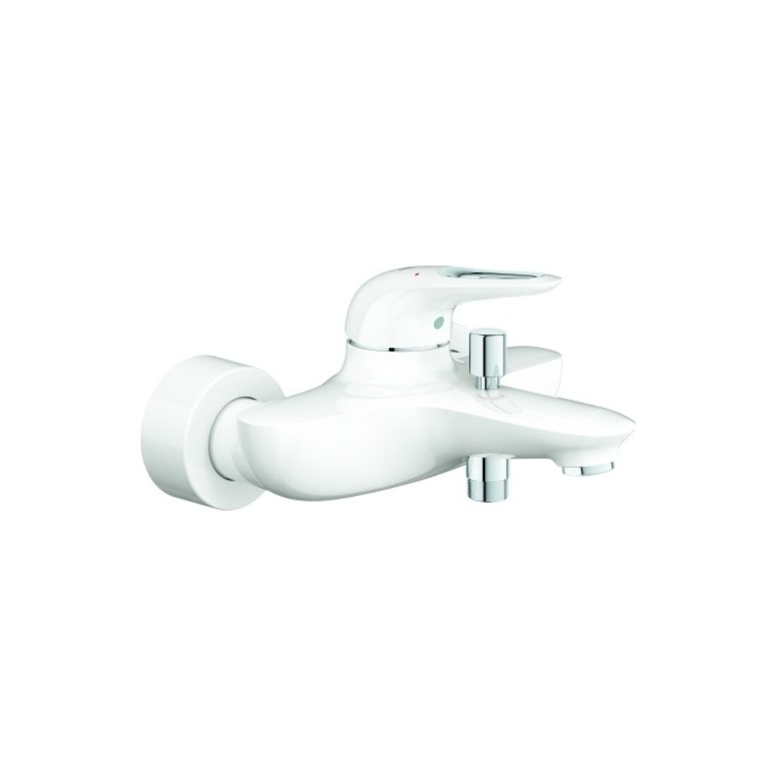 Grohe Wannen-Einhebelmischer Eurostyle m w, Wand, offener-Metall-Hebelgriff