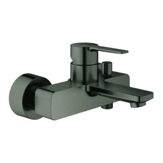 Grohe Wannen-Einhebelmischer Lineare hard graphite gebürstet, Wandmontage