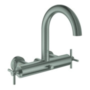 Grohe Wannen-Zweigriff-Armatur Atrio 1/2", m Kreuzgr., Wd-mont., supersteel