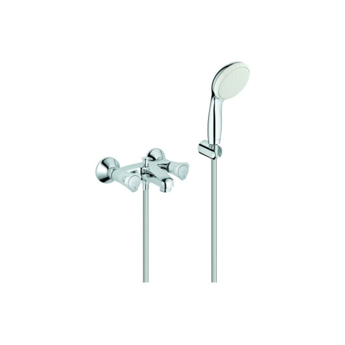 Grohe Wannen-Zweigriff-Armatur Costa 1/2", m BrG, autom. Umst., Wd-mont., ch