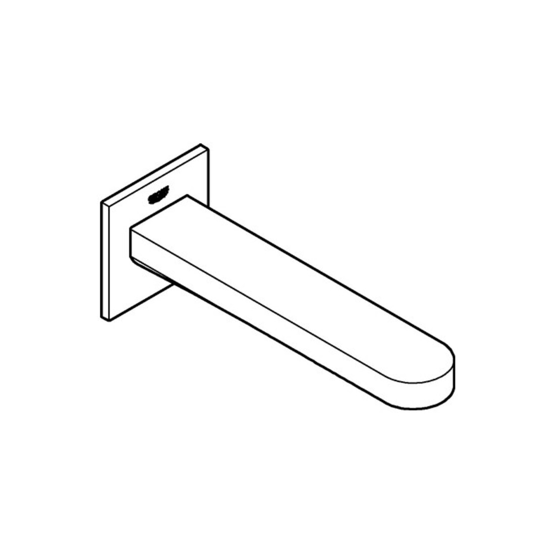 Grohe Wanneneinlauf PLUS Ausladung 16,8cm, Wandmontage, chrom