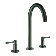 Grohe Waschtisch-3-Loch-Armatur Atrio 1/2", L, m Hebelgr., hd graph. gebürstet