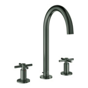 Grohe Waschtisch-3-Loch-Armatur Atrio 1/2", L, m Kreuzgr., hd graph. gebürstet
