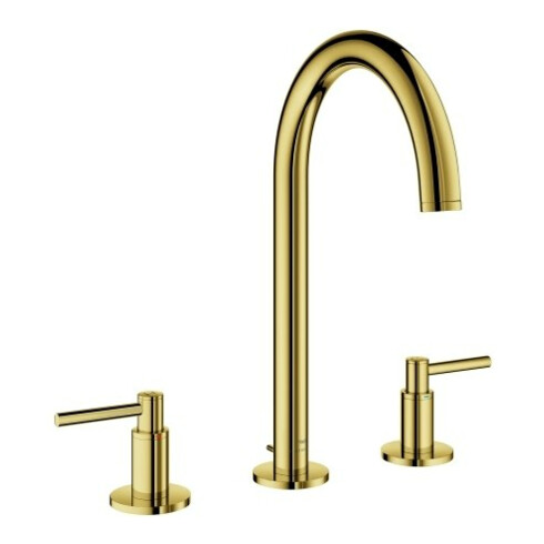 Grohe Waschtisch-3-Loch-Armatur Atrio 1/2", L, mit Hebelgriffen, cool sunrise