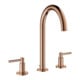 Grohe Waschtisch-3-Loch-Armatur Atrio 1/2", L, mit Hebelgriffen, warm sunset-1