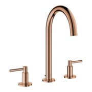 Grohe Waschtisch-3-Loch-Armatur Atrio 1/2", L, mit Hebelgriffen, warm sunset
