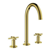 Grohe Waschtisch-3-Loch-Armatur Atrio 1/2", L, mit Kreuzgriffen, cool sunrise