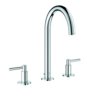 Grohe Waschtisch-3-Loch-Armatur Atrio 1/2", L-Size, mit Hebelgriffen, chrom
