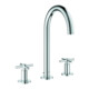 Grohe Waschtisch-3-Loch-Armatur Atrio 1/2", L-Size, mit Kreuzgriffen, chrom-1