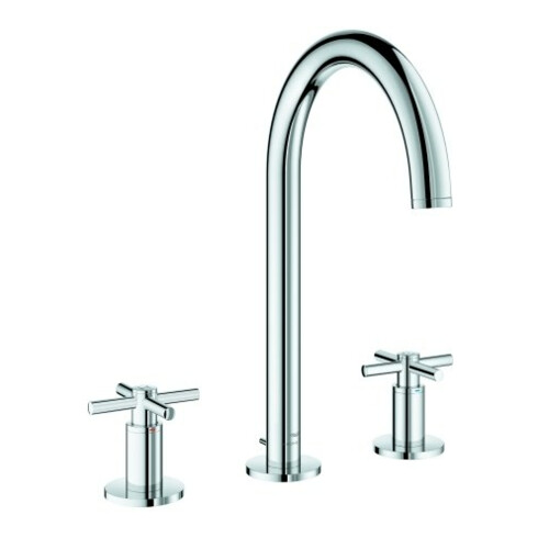 Grohe Waschtisch-3-Loch-Armatur Atrio 1/2", L-Size, mit Kreuzgriffen, chrom