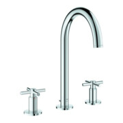 Grohe Waschtisch-3-Loch-Armatur Atrio 1/2", L-Size, mit Kreuzgriffen, chrom