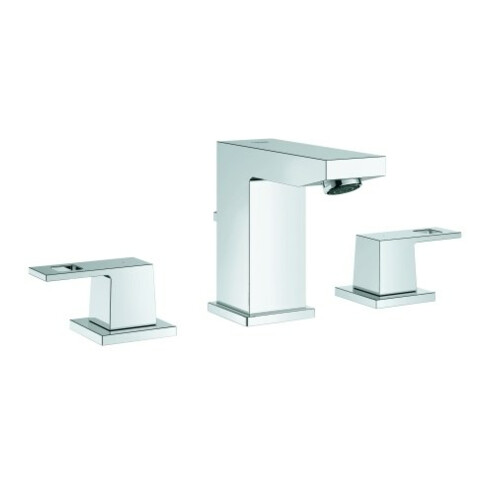 Grohe Waschtisch-3-Loch-Armatur Eurocube 1/2", mit Ablaufgarnitur, chrom
