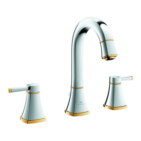 Grohe Waschtisch-3-Loch-Armatur Grandera 1/2", L-Size, chrom/gold