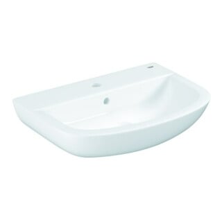 Grohe Waschtisch Bau Keramik 55, alp-we, 1 HL m Überlauf, wandhängend