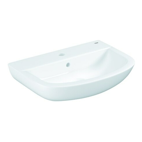 Grohe Waschtisch Bau Keramik 55, alp-we, 1 HL m Überlauf, wandhängend