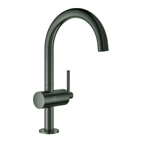 Grohe Waschtisch-Einhebelmischer Atrio 1/2", L, P-op Abl 1 1/4", hd graph. geb.