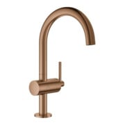 Grohe Waschtisch-Einhebelmischer Atrio 1/2", L, P-op Abl 1 1/4", w. suns geb.