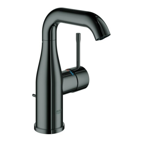 Grohe Waschtisch-Einhebelmischer Essence hd graphite, M-Size, mit Ablaufgarnitur