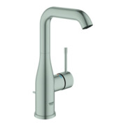Grohe Waschtisch-Einhebelmischer Essence supersteel, L-Size, mit Ablaufgarnitur