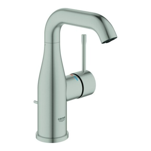 Grohe Waschtisch-Einhebelmischer Essence supersteel, M-Size, mit Ablaufgarnitur