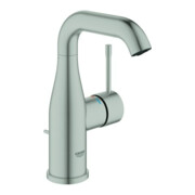 Grohe Waschtisch-Einhebelmischer Essence supersteel, M-Size, mit Ablaufgarnitur