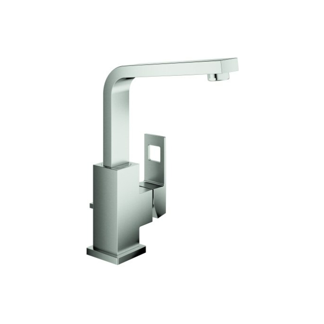 Grohe Waschtisch-Einhebelmischer Eurocube 1/2", L, mit Ablaufgarnitur, supersteel