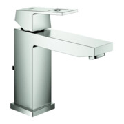 Grohe Waschtisch-Einhebelmischer Eurocube 1/2", M-Size, m Abl.garn, supersteel