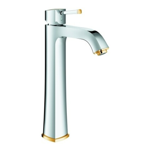 Grohe Waschtisch-Einhebelmischer Grandera 1/2", XL, glatter Körper, chrom/gold