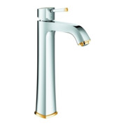 Grohe Waschtisch-Einhebelmischer Grandera 1/2", XL, glatter Körper, chrom/gold