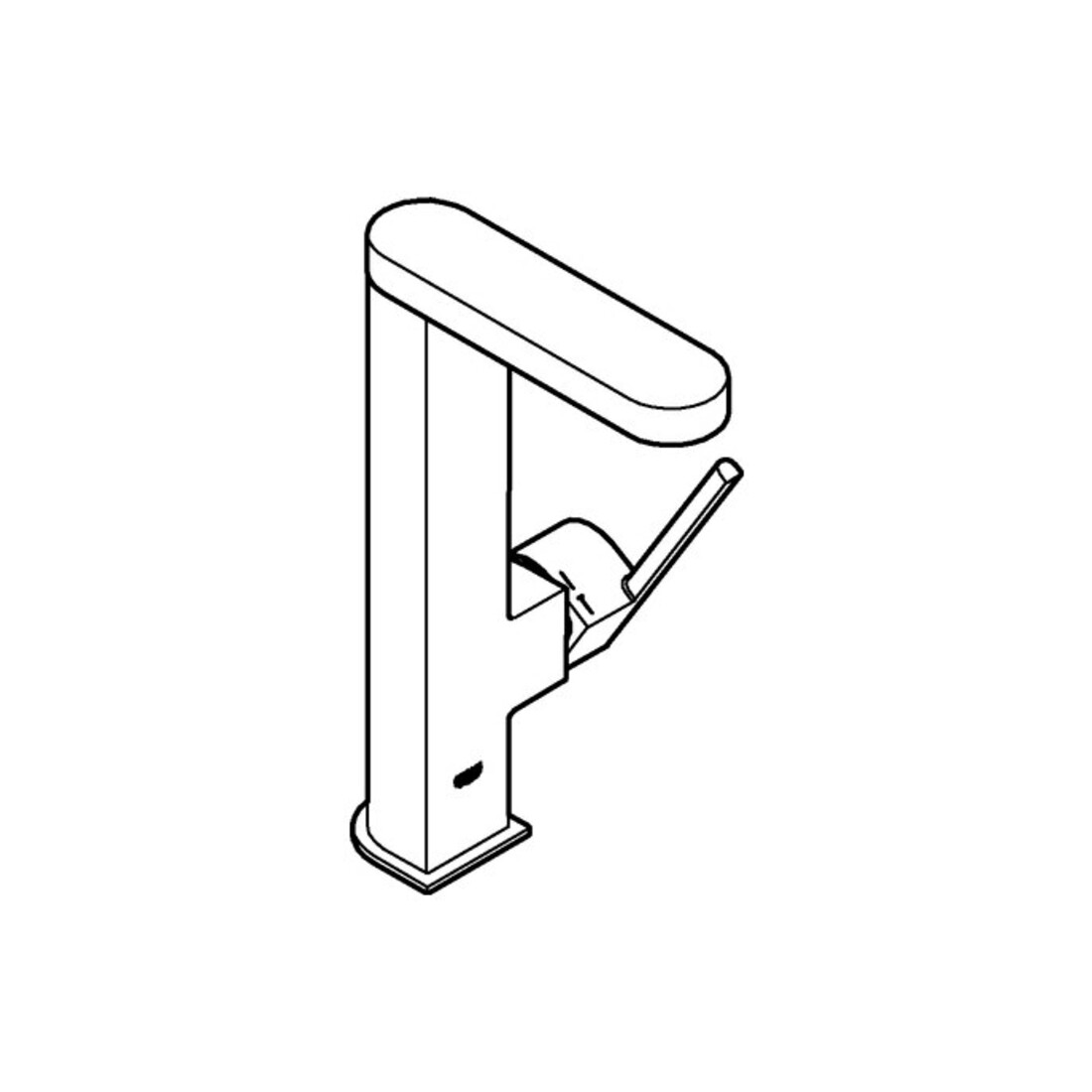 Grohe Waschtisch-Einhebelmischer PLUS 1/2", L, gl Kör, ausz. Abl., P-op Abl, c
