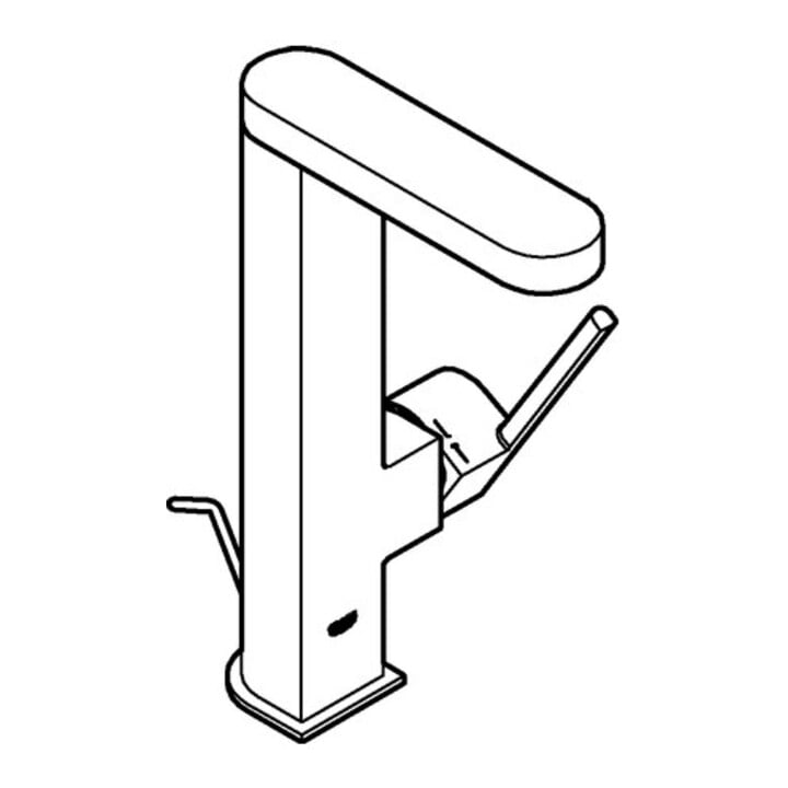 Grohe Waschtisch-Einhebelmischer PLUS 1/2", L, herausz. Ausl., Abl.garn, chrom