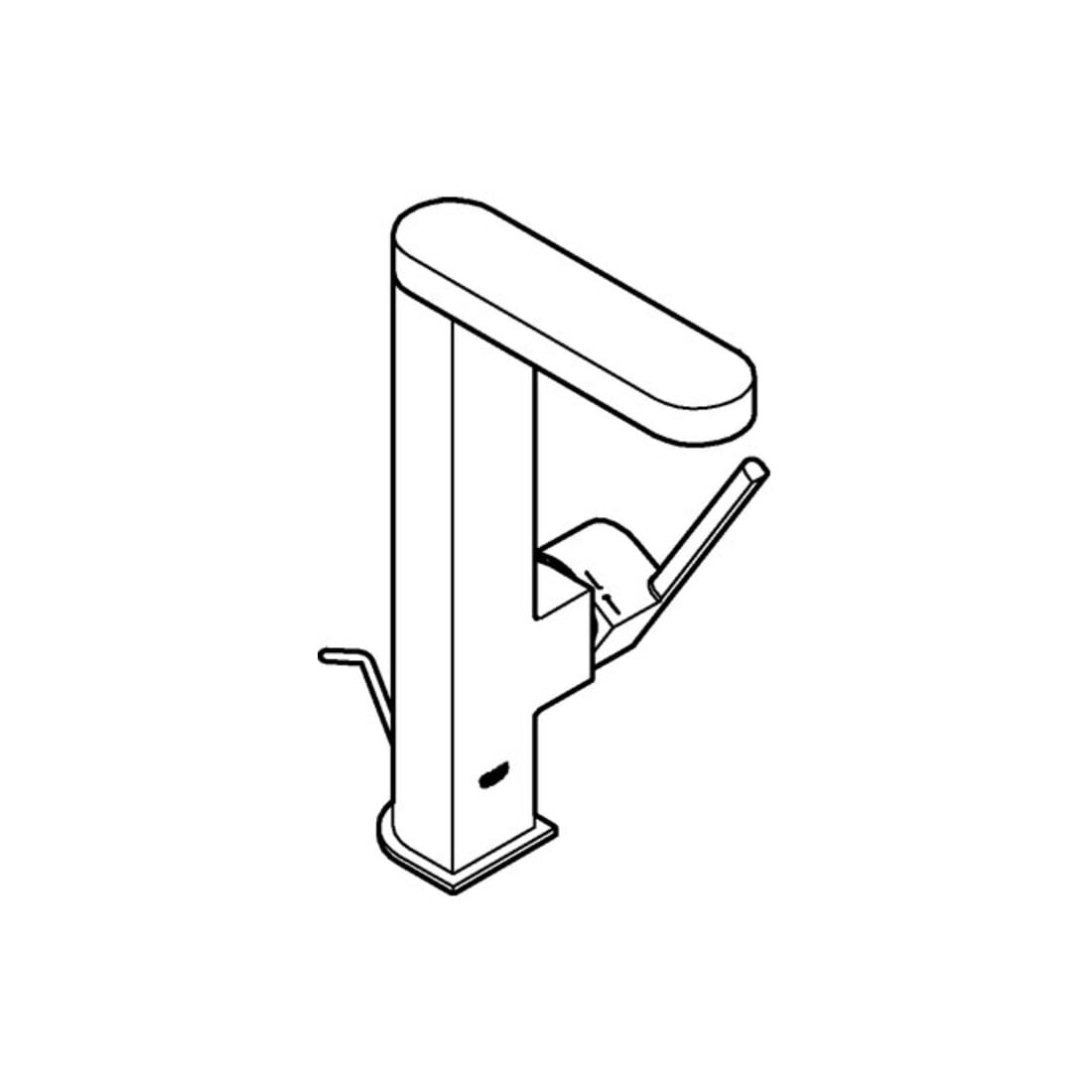 Grohe Waschtisch-Einhebelmischer PLUS 1/2", L, herausz. Ausl., Abl.garn, chrom