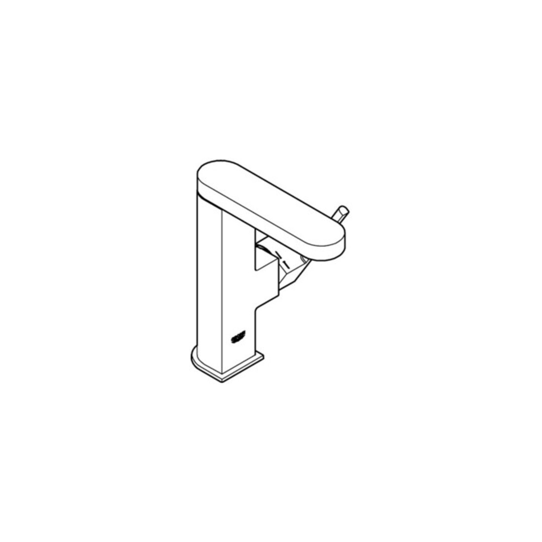 Grohe Waschtisch-Einhebelmischer PLUS 1/2", M, gl Körp, Push-Open-Ablaufg., ch