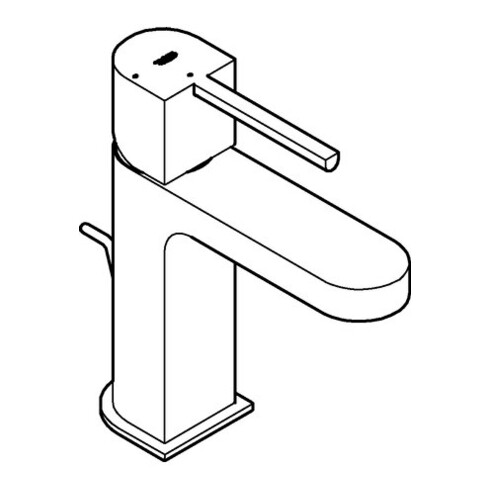 Grohe Waschtisch-Einhebelmischer PLUS 1/2", S, Abl.garn, Mittelstel. ka, chrom